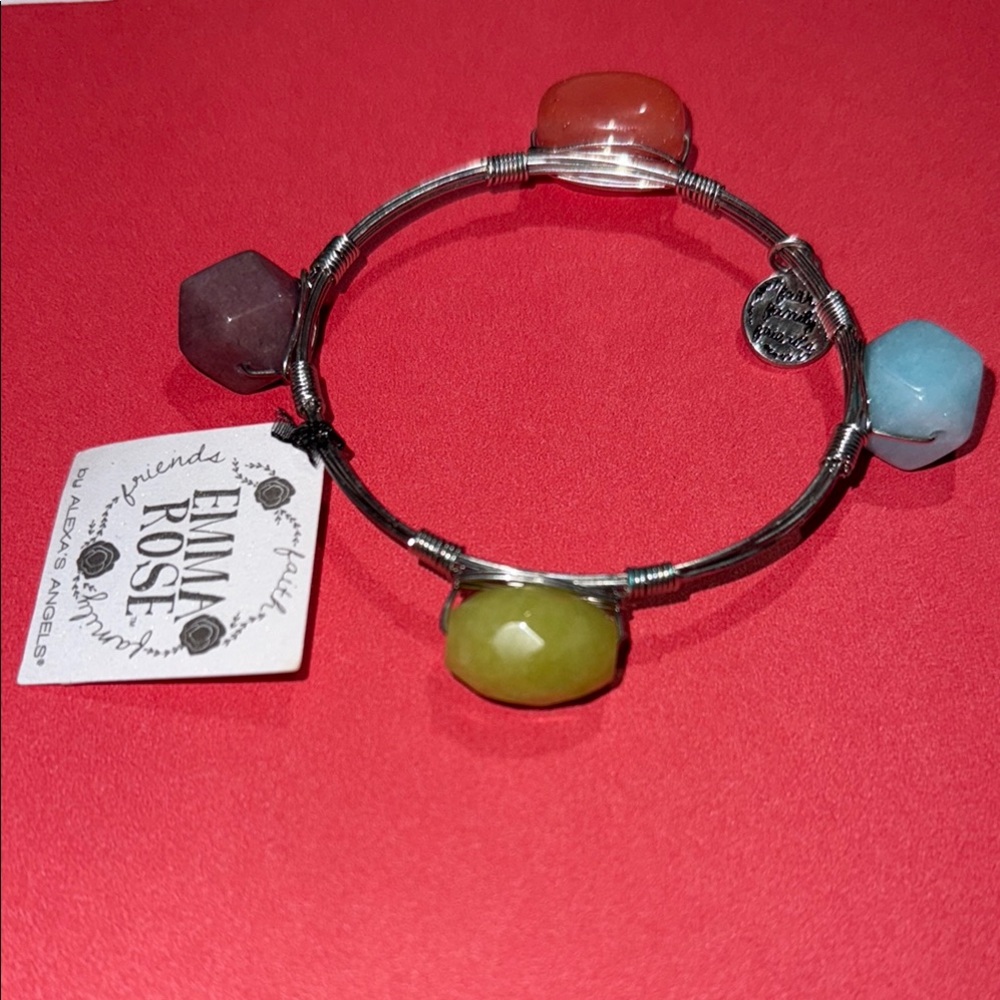 Multicolor Gemstone Bangle - Picture 6 of 7